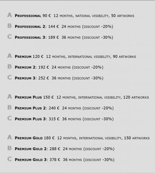 Price list